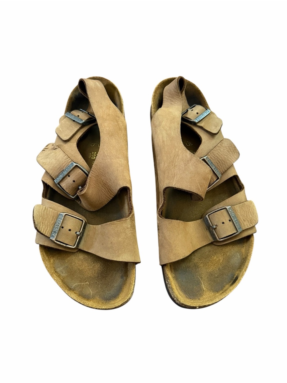 Birkenstock Milano Nubuck Leather Sandals Brown Women’s EU 43 US 10 Adjustable